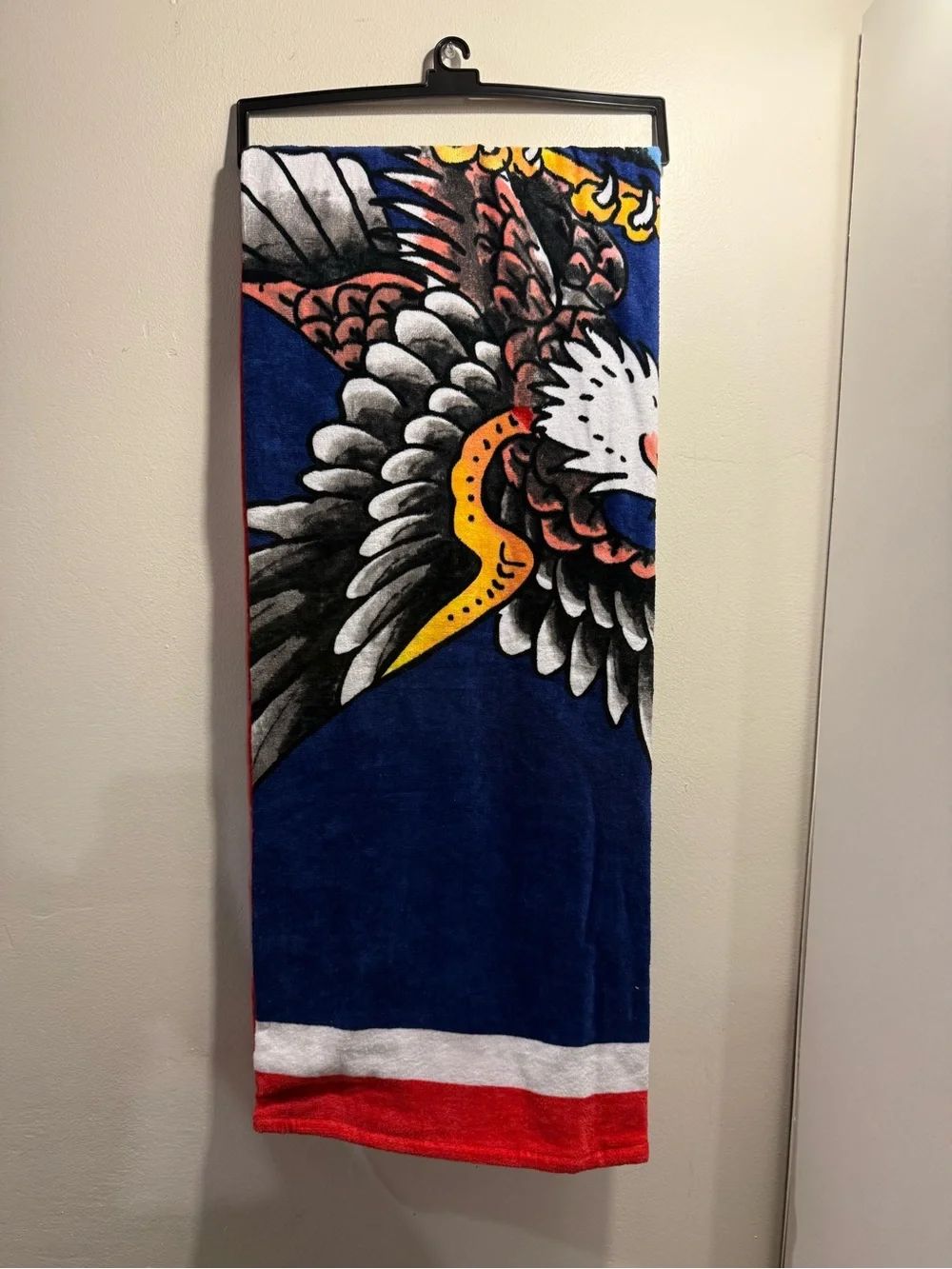 ED HARDY Beach Towel USA flag eagle 36